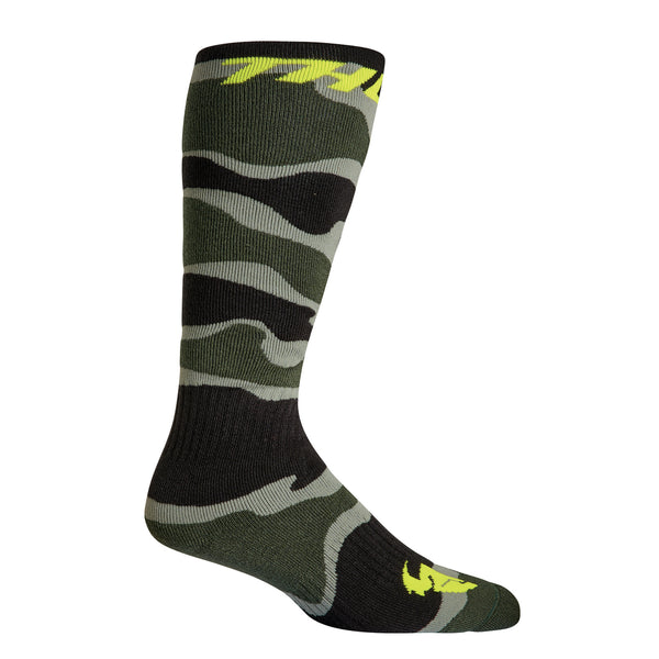 Thor MX Socks Youth Camo Green Acid
