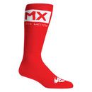 Thor MX Socks Youth Solid Red White Size 1-6