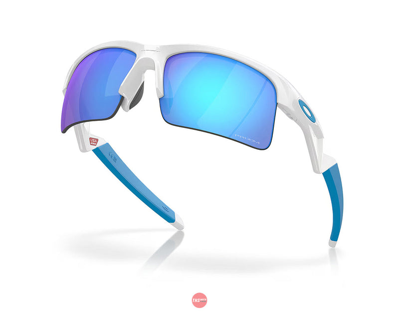 Oakley Sunglasses Capacitor (Youth Fit) Polished White with PRIZM Sapphire Lens