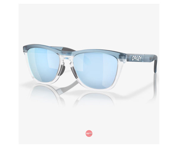 Oakley Sunglasses Frogskins (Low Bridge Fit) Matte Stonewash with PRIZM Deep Water Polarized Lens