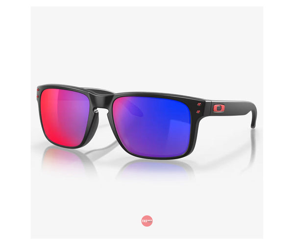 Oakley Sunglasses Holbrook Matte Black with+ Red Iridium Lens