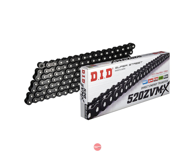 D.I.D 520ZVM-X X 120ZB B&b X'ring Chain W/ Zj Rivet Link DID