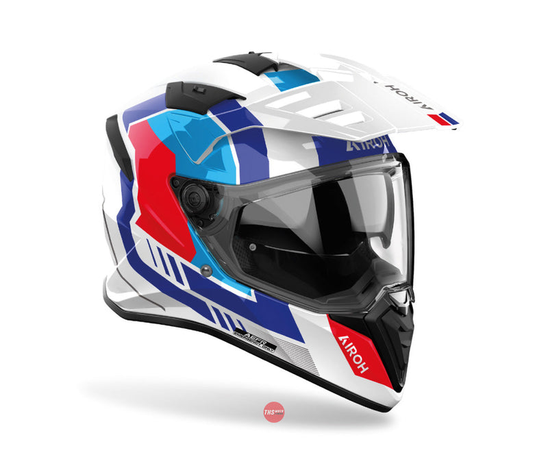 Airoh Bandit Horn White Gloss Helmet Size Medium 58cm
