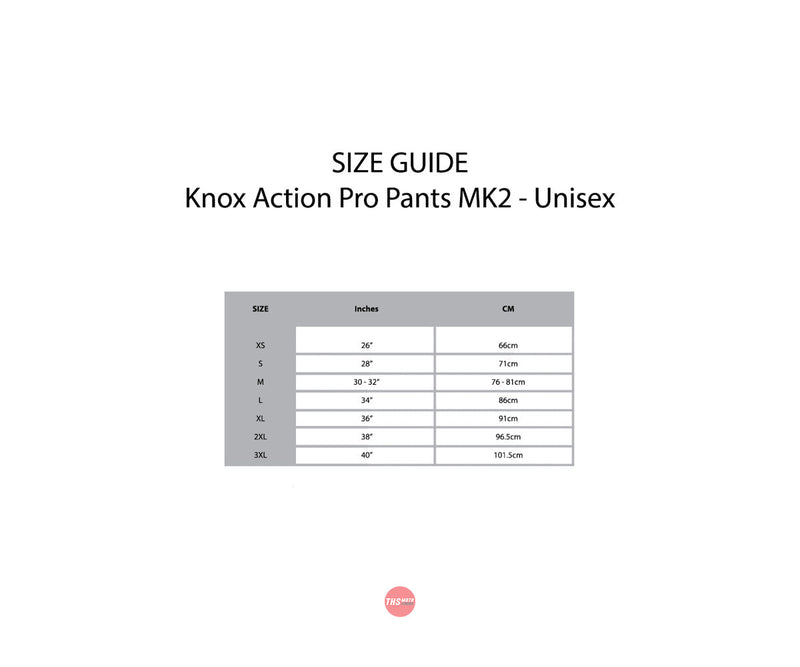 Knox M Unisex Action Pro MK2 Armoured Pants Black Size Medium