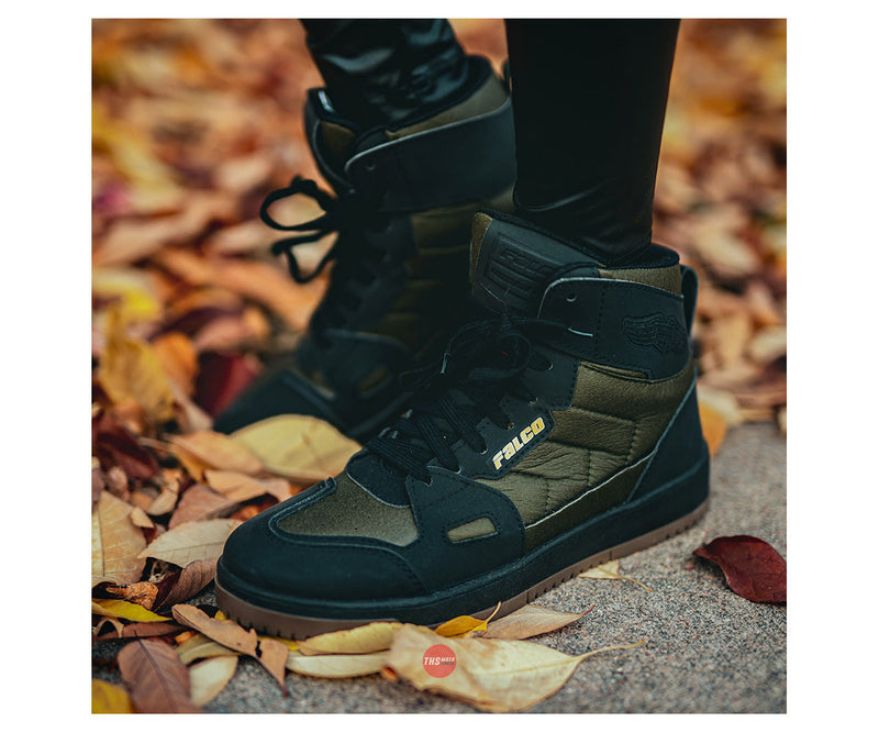 Falco 39 Harlem Lady Motorcycle Boots Army Green Size EU 39