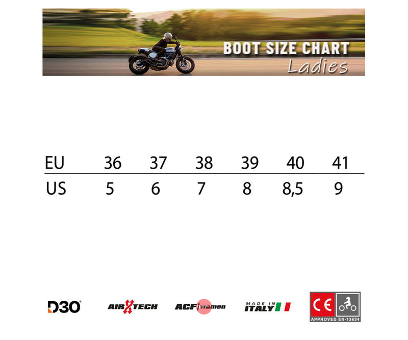 Falco Lennox 3 Ladies Motorcycle Shoes Black Size EU 36