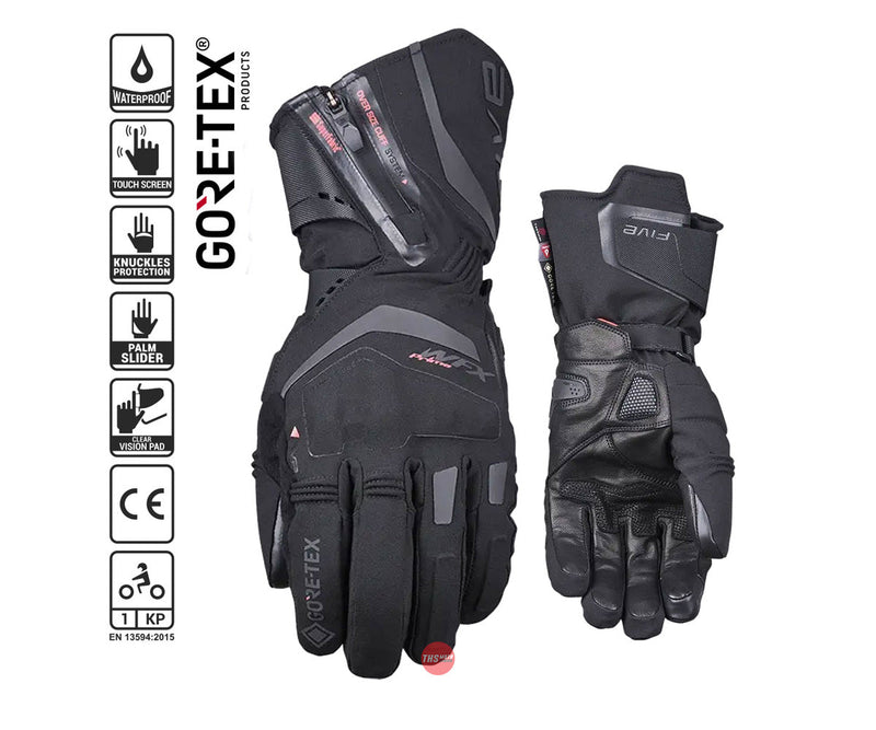 Five 08/S Wfx Prime Evo Gtx Gloves Black Size Small