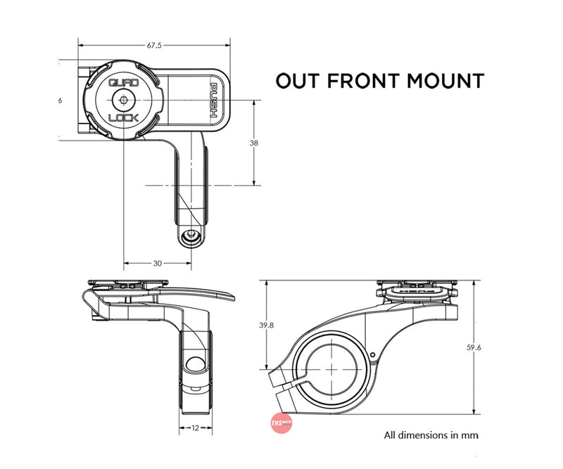 Quad Lock Out Front Mount (V3)