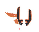 Acerbis X-Grip Frame Guards Black/Orange KTM SX85 25