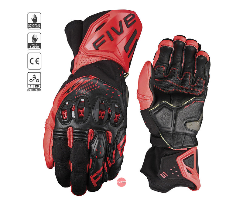 Five 11/XL RFX2 Evo Black/fluro Red Gloves Size XL