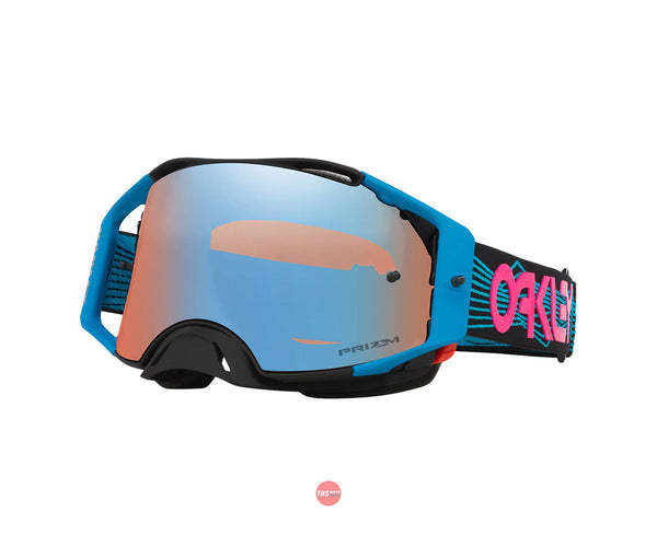 Oakley Airbrake Mx Goggle Blue Wired W/ Prizm Sapphire Iridium Lens