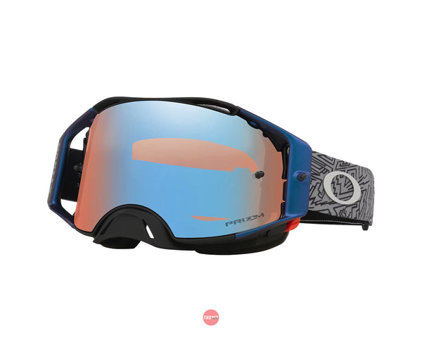 Oakley Airbrake Mx Goggle Grey Strike W/ Prizm Sapphire Iridium Lens