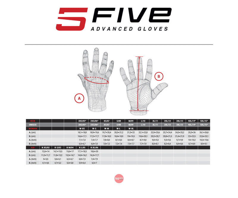 Five 12/2XL Tricks Black Glove Size 2XL