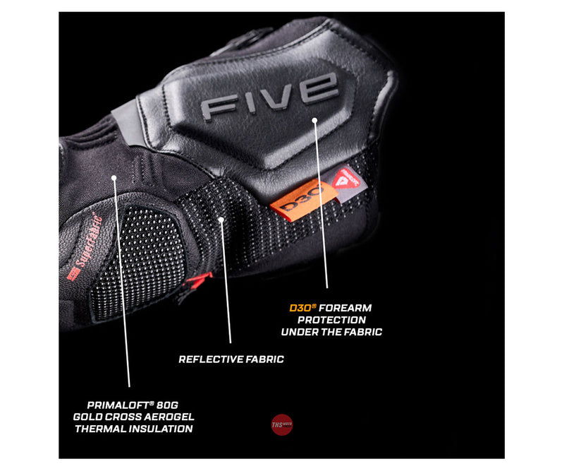 Five 13/3XL GT1 Evo Gtx Black Gloves Size 3XL