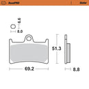 Moto Master Brake Pads Front Road Pro Sintered Yamaha 402801
