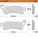Moto Master Brake Pads Front Road Pro Sintered Honda 406501