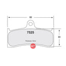 Carbon Metallic F Brake Pads Kawasaki 6 Piston Alt Br P07Ka20