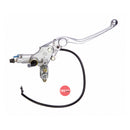 Brembo Front Brake Master Cylinder. Ps16 Remote Res. Silver With Left Hand Mirror Mount