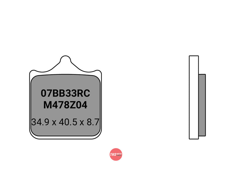 Brembo Brake Pads Front Z04 Race Only 4-Pad Calliper 107A48647 07Bb33