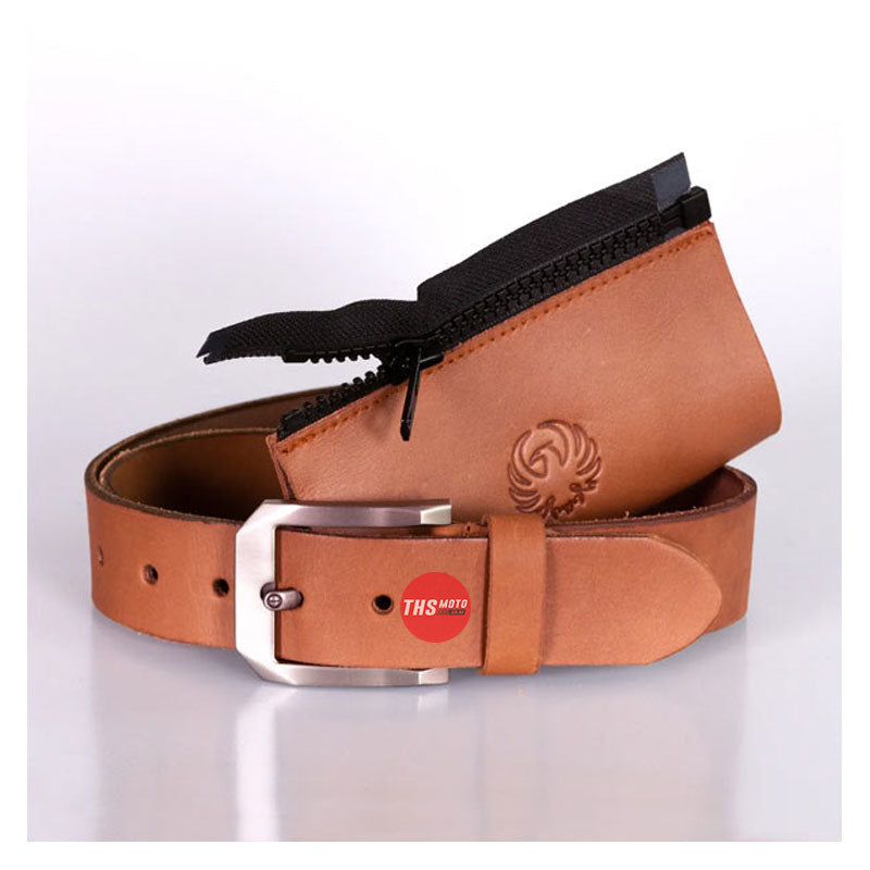 Merlin Ladies Belt With Jacket Connecting Zip Leather Brown Size 12-14