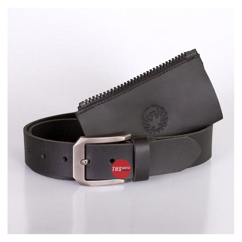 Merlin Mens Belt With Jacket Connecting Zip Leather Black Size 30-32