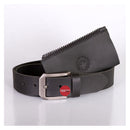 Merlin Mens Belt With Jacket Connecting Zip Leather Black Size 30-32