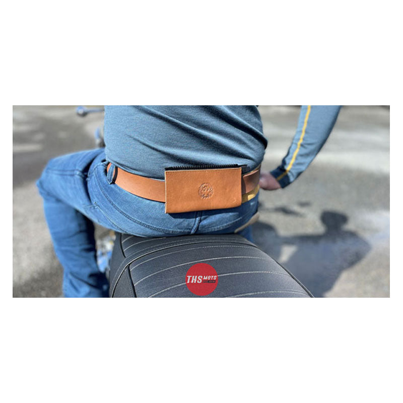 Merlin Ladies Belt With Jacket Connecting Zip Leather Brown Size 16-18