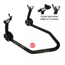 Bike Lift Rear Stand Black Ice With V Cursors & Rubber Blocks