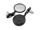 Tech 7 Bar End Mirror Black 80mm (Pair)