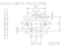 Moto Master Sprocket Front Steel 13T Kawasaki 61.009.11.13