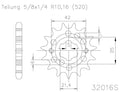 Moto Master Sprocket Front Steel 14T Kawasaki 61.009.11.14