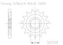 Moto Master Sprocket Front Steel 14T GasGas 61.011.11.14