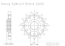 Moto Master Sprocket Front Steel 12T Beta 61.012.11.12