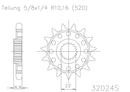 Moto Master Sprocket Front Steel 13T Beta 61.012.11.13