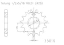 Moto Master Sprocket Front Steel 14T Yamaha 61.017.11.14