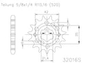 Moto Master Sprocket Front Steel 13T Kawasaki 61.020.11.13