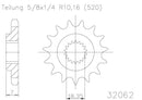 Moto Master Sprocket Front Steel 13T Suzuki 61.021.11.13