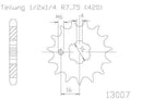 Moto Master Sprocket Front Steel 13T Kawasaki 61.024.11.13