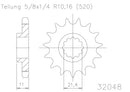 Moto Master Sprocket Front Steel 13T Husqvarna 61.027.11.13