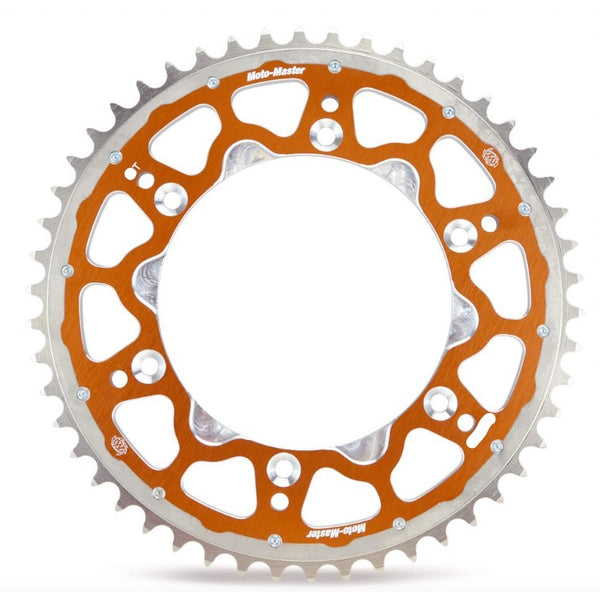 Moto Master Sprocket Rear Fusion Dual Ring Orange 49T