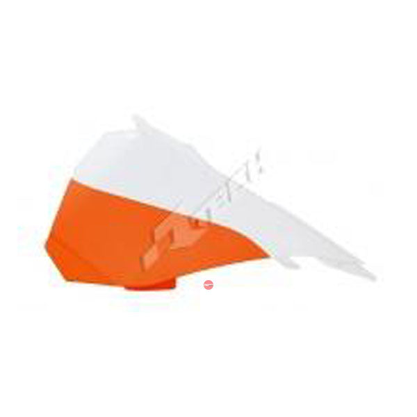 Rtech Air Box Cover Left Hand KTM 85SX 13-17 White Orange