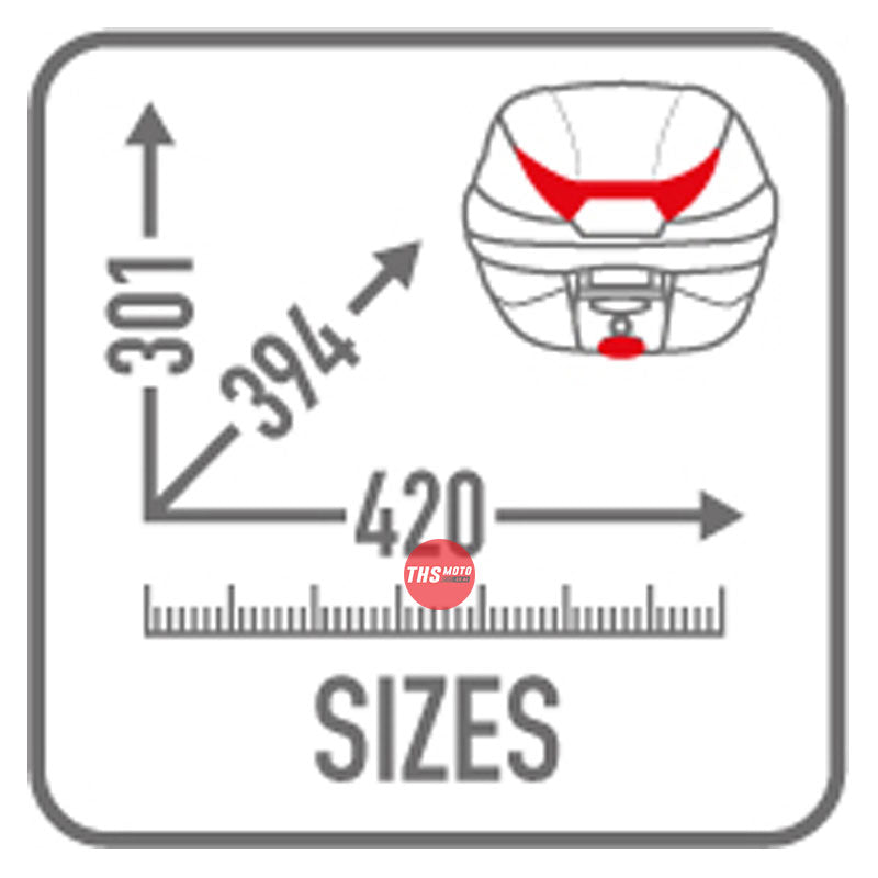 Givi Monolock Top Box 30Lt Black