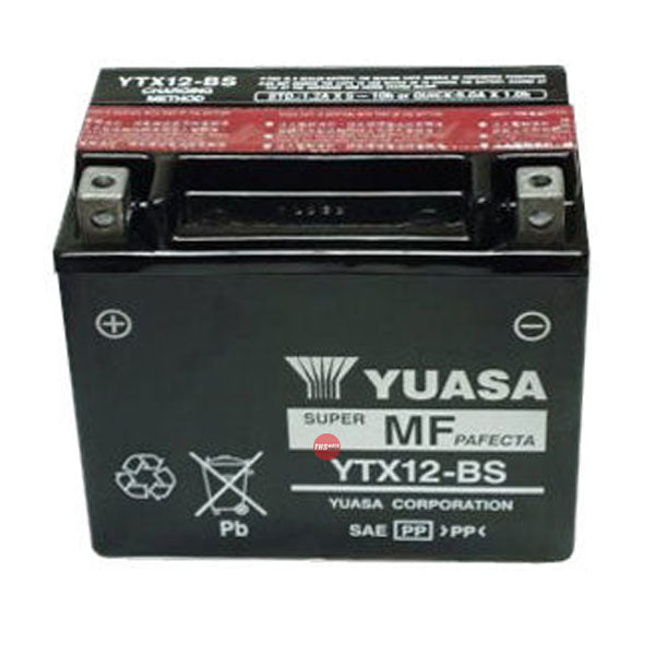 Yuasa YTX12-BS Battery Factory Activated Not Dg