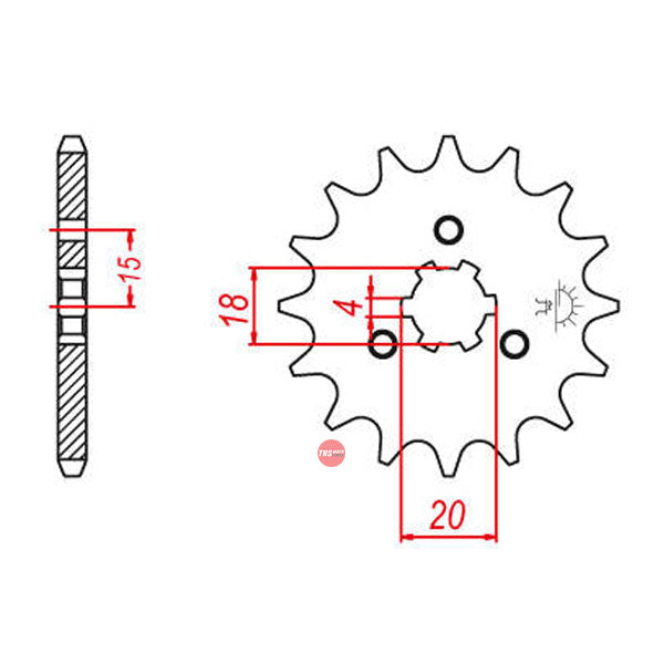 MTX Parts Spkt Front Oe Steel 1324 13T #520