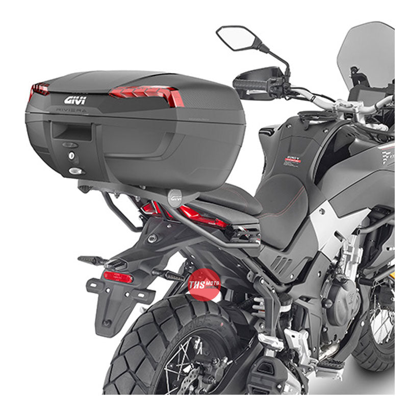 Givi Monolock Top Box 46Lt Riviera Black Tech Reflectors