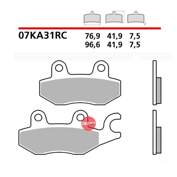 Brembo Brake Pads Front Track Carbon Ceramic Kawasaki 250-400 Ninja '08->