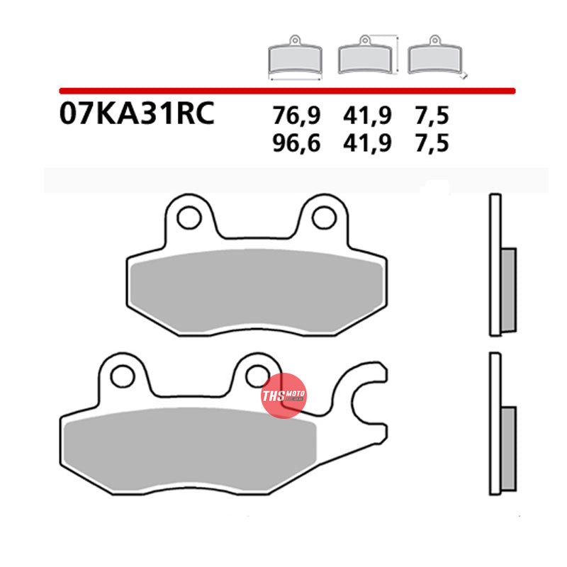 Brembo Brake Pads Front Track Carbon Ceramic Kawasaki 250-400 Ninja '08->