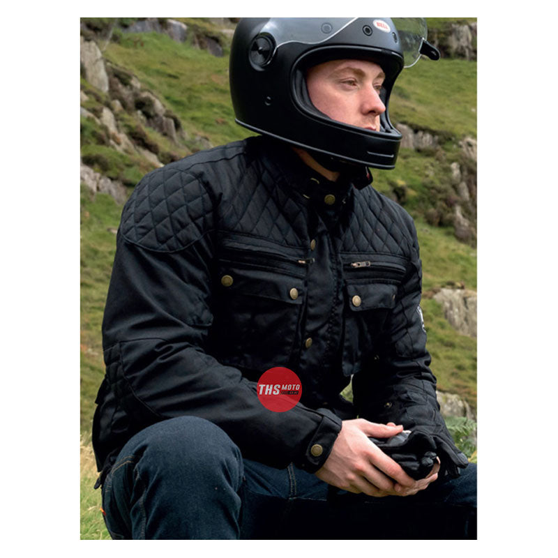 Merlin Edale Ii Cotec Wax Jacket Black Large THS Moto NZ