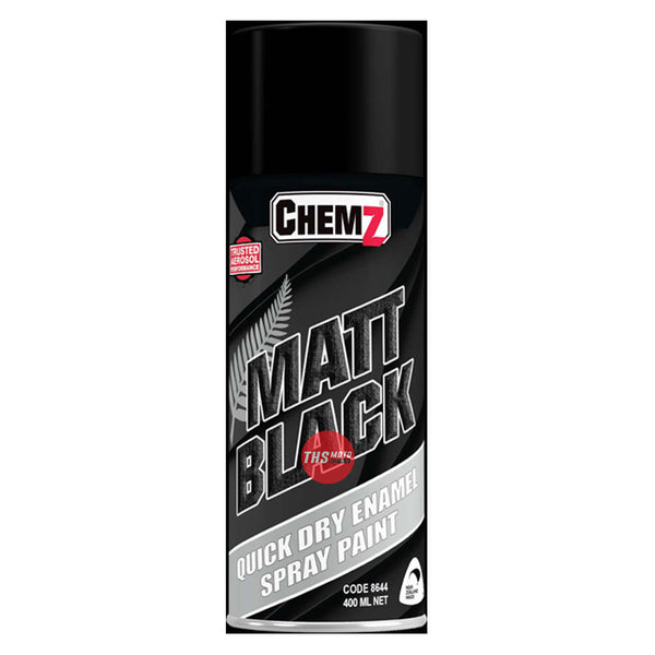 Chemz Black Gloss Enamel Paint Aerosol 400 Ml