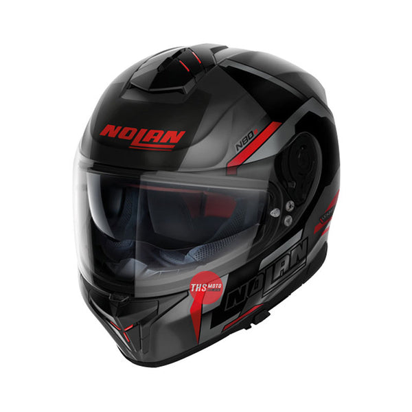 Nolan Helmet N80-8 Wanted Flat Lava Grey / Red Size XL